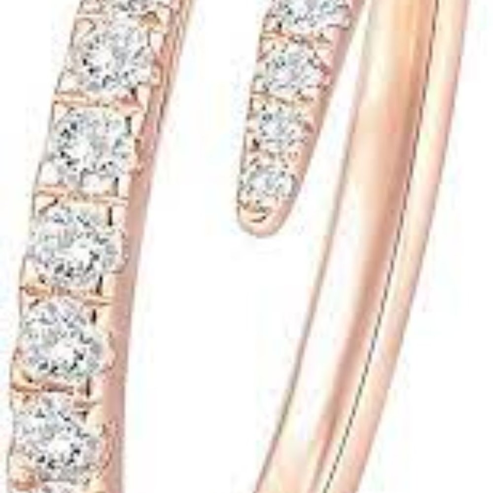 14K Rose Gold Plated Cubic Zirconia Twist Ring
